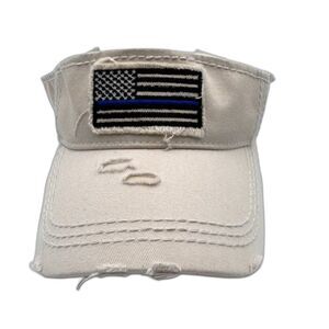 KBETHOS Vintage Distressed USA Flag Women's Adjustable Cap Sun Visor Hat Cotton